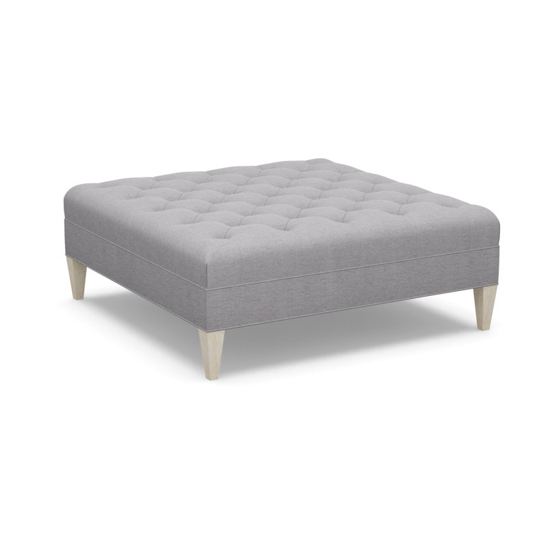 Square Tufted Ottoman, 8938-81, Sandstone