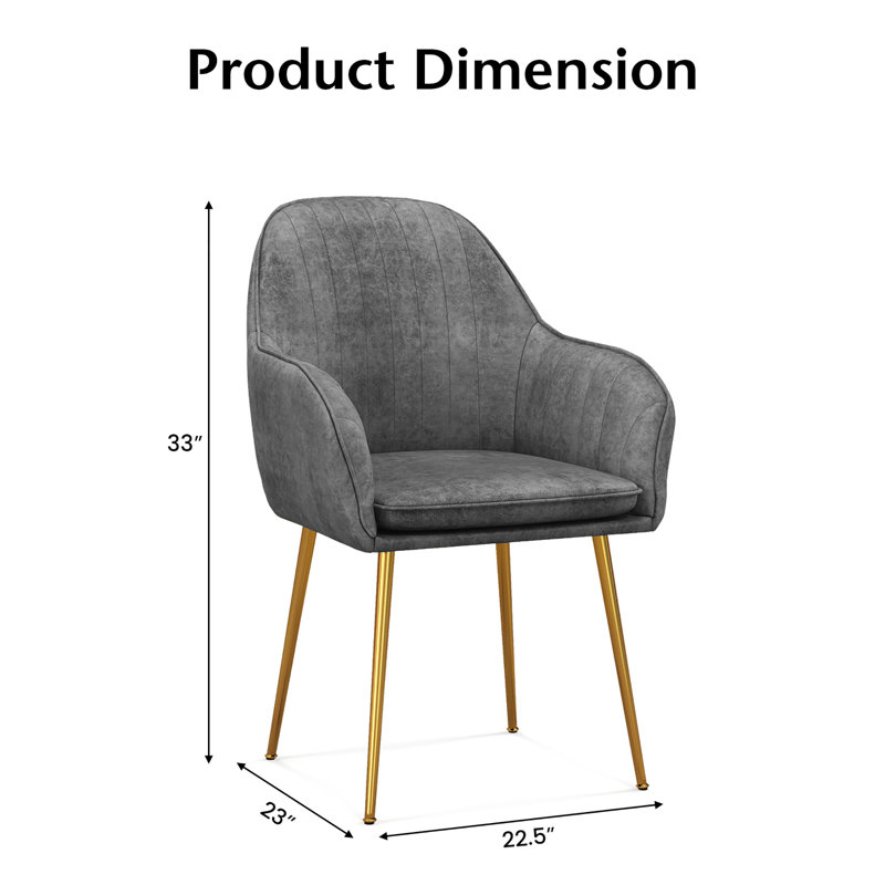 Fauteuil en velours l 23,5 po Hassania, Gris