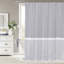 Rideau de douche rayé simple avec crochets-712088983-712088986