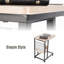 Table de bout en C en bois manufacturé et en fer Jumelle avec tiroir et tablette ouverte -638387862