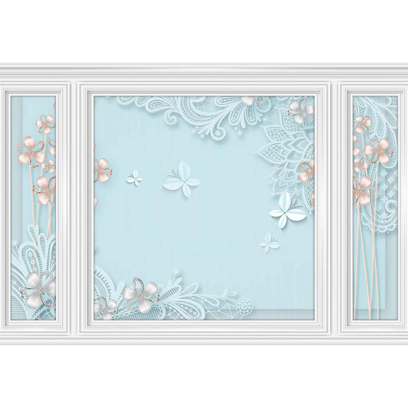 Peel & Stick Floral Border, 100" L x 144" W