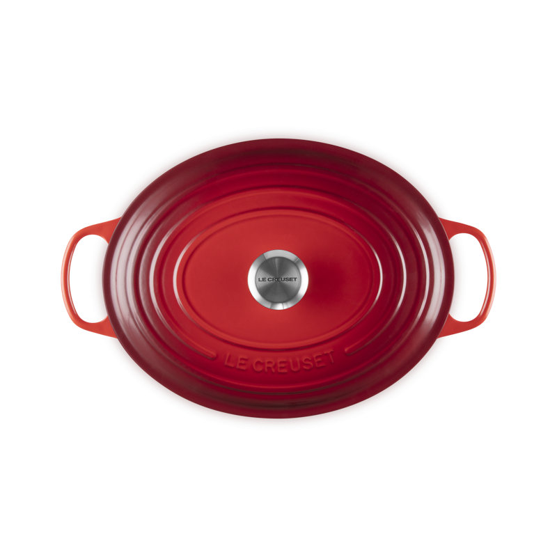 Le Creuset Enameled Cast Iron Oval Dutch Oven with Lid, 8 quarts, Cerise