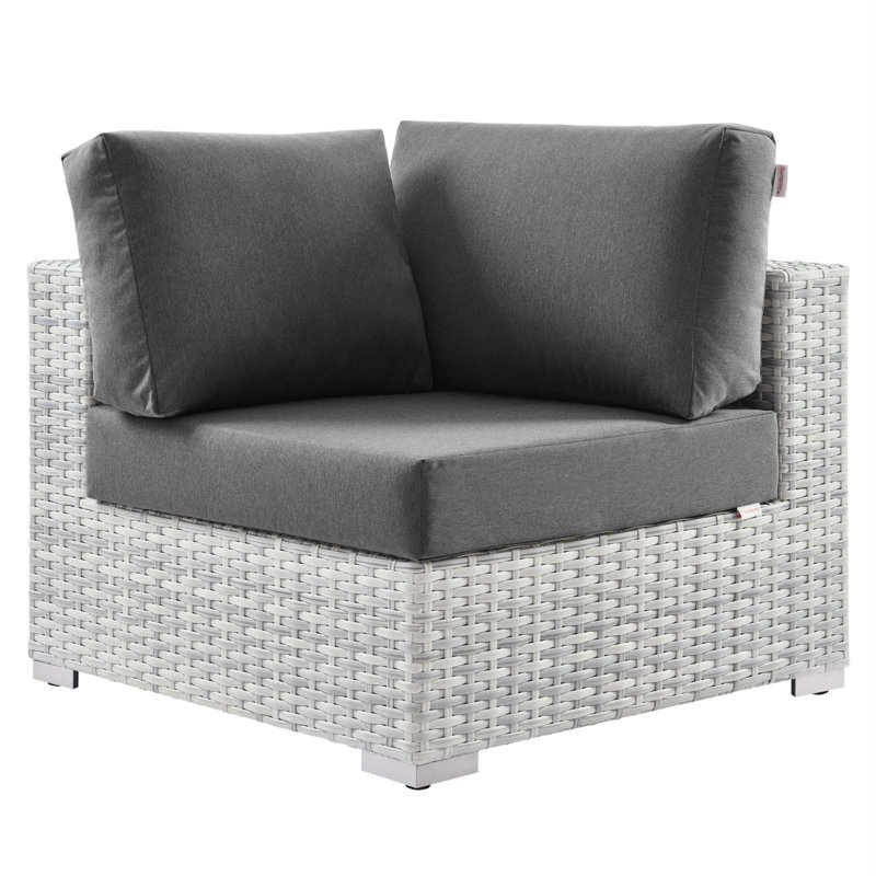 Chaise de coin d'extérieur Convene, Gris anthracite