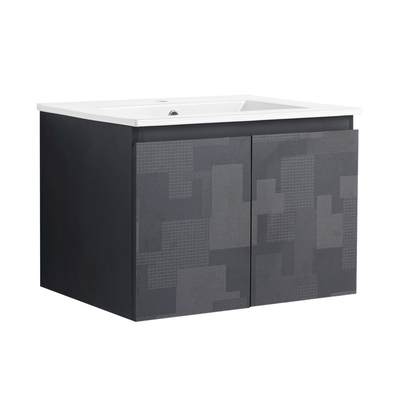 24'' Floating Wall-Mounted Bathroom Vanity With Ceramics Sink & Soft-Close Cabinet Door