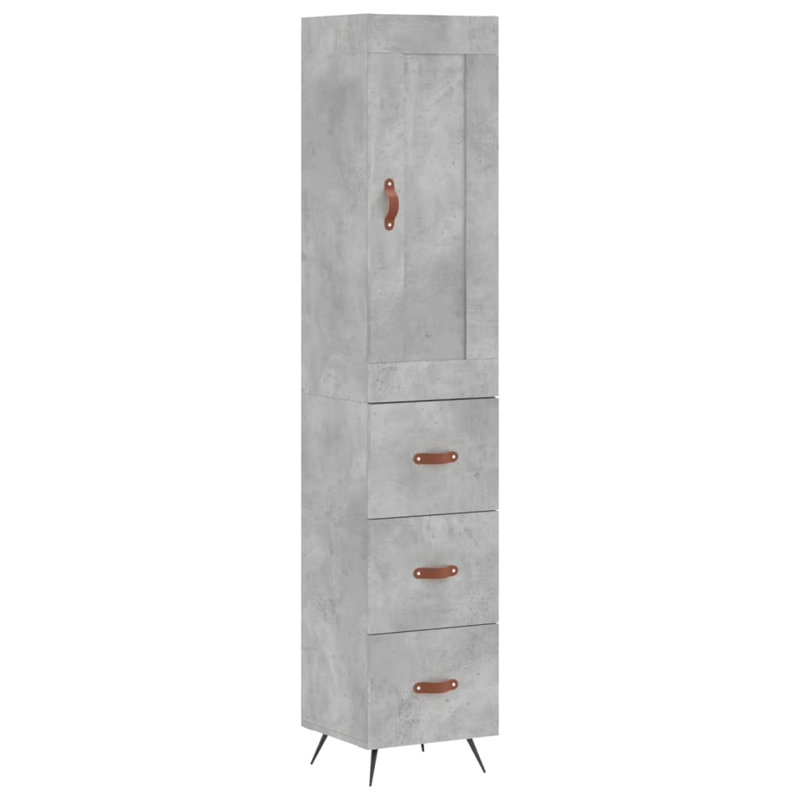34.5cm Sideboard, Concrete Grey