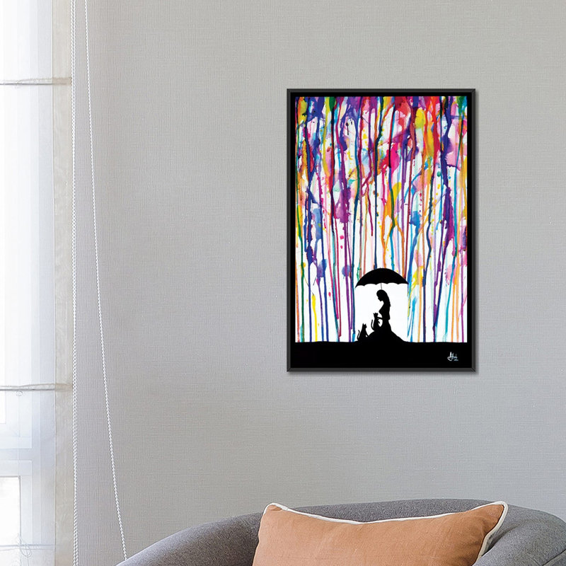 «Cat's Cradle», impression sur toile, H 26 po x l 18 po x P 1,5 po, Toile avec cadre noir, Pas de tapis