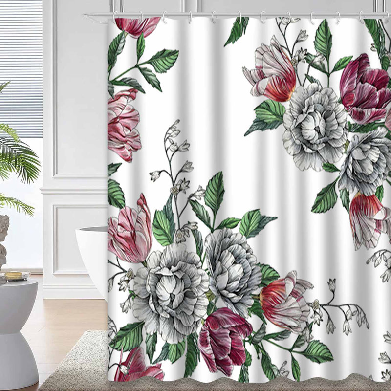 Rideau de douche Floral, L 72 po x l 78 po