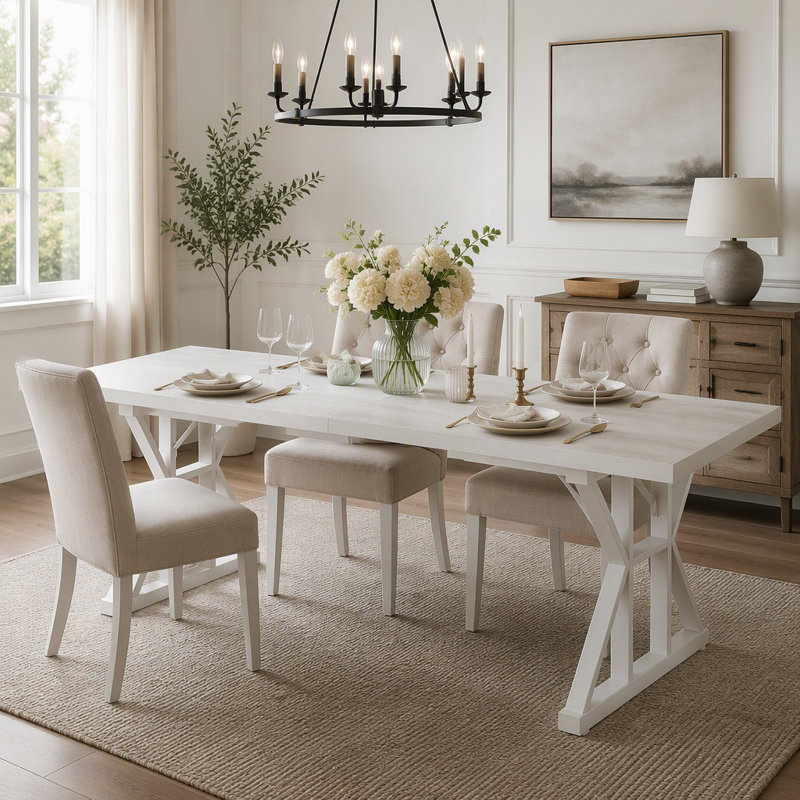 Table de salle à manger, Blanc
