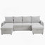Canapé-lit modulaire convertible en forme de U avec deux chaises longues, accoudoirs multifonctionnels, rangement et ports USB pour des espaces de vie confortables-1787323897