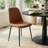 4 - Person Dining Table Sets With Round Table & 4 Upholstered Chenille Chairs-1337041736