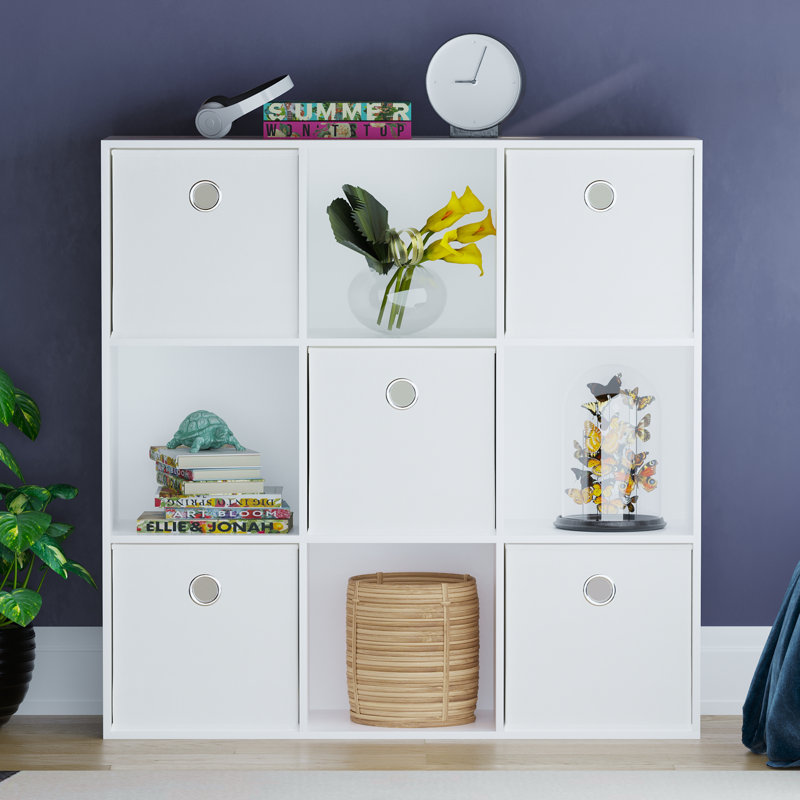 Herm 96.5 cm H x 96.5 cm W Cube Bookcase, White