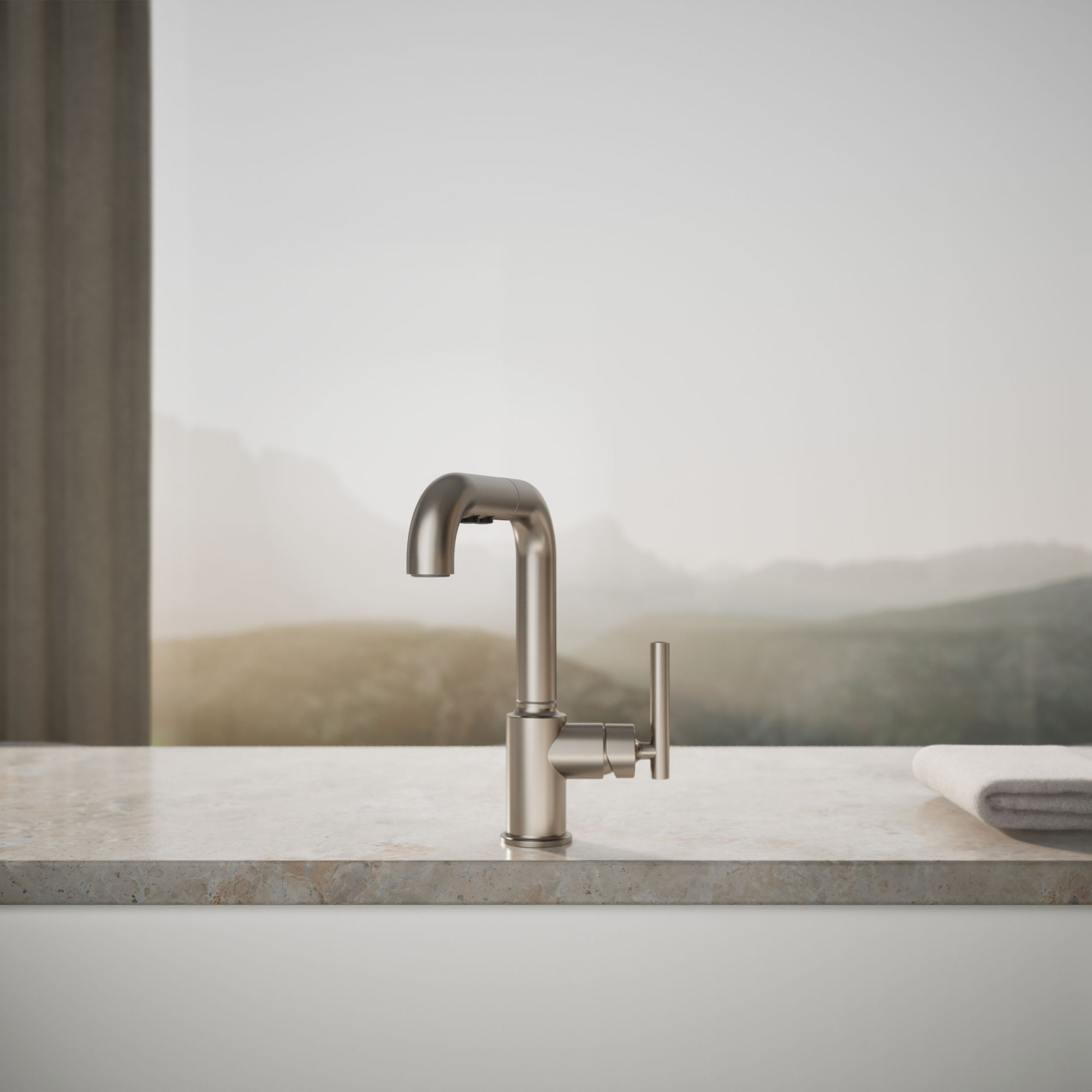 Purist Single Handle Kitchen Faucet, Vibrant Stainless