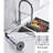 Single Handle Pull Down Kitchen Sink Faucet, Coated Metal, 360 Degree Rotatable Spout, Adjustable Water Flow And Temperature Control Metal Faucet For Kitchen, Coated, Turning