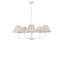 Lustre en métal élégant, finition crème et blanche, hauteur réglable (31,5 po) | Plaque de base de 9,4 po de diamètre | 5 x douilles E27 de 40 W maximum (ampoules non incluses) | pour la salle à manger, le salon et le vestibule, design élégant et fonctionnel-556194468-556194521-556194526