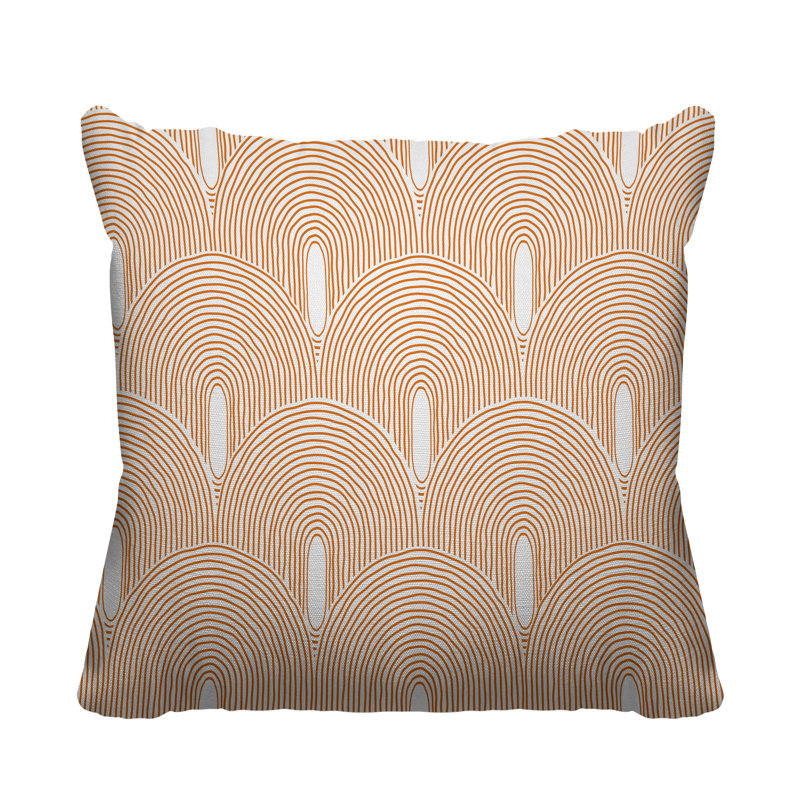 Limpo Starburst Indoor/Outdoor Throw Pillow, 16"H x 16"W, Orange, Square