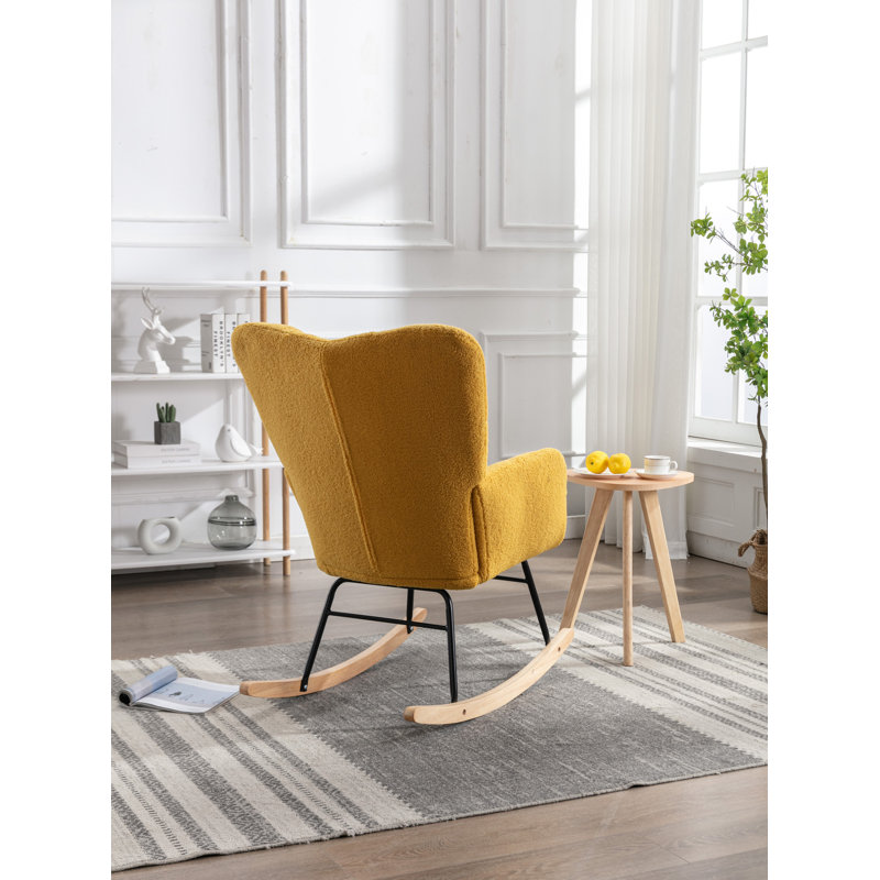 Chaise de chambre à coucher Teddy, Jaune