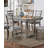 Dining Table 4X Side Chairs Bench 6Pcs Dining Set Fabric Seat Rustic Style