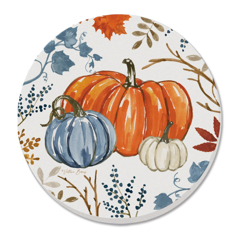 Ensemble de 4 sous-verres ronds Autumn Stone