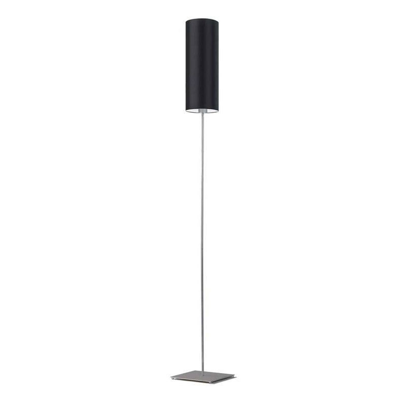 Florencja 165cm Traditional Floor Lamp, Brushed Steel, Black