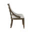 Ensemble de table de salle à manger à rallonge moderne brun 5 pièces et 4 fauteuils avec garniture dorée-368421908