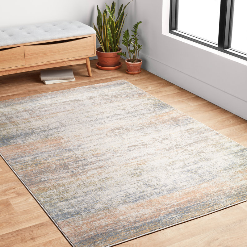 Tapis abstrait brun Lozano, Rectangle 9 pi 3 po x 13 pi 3 po