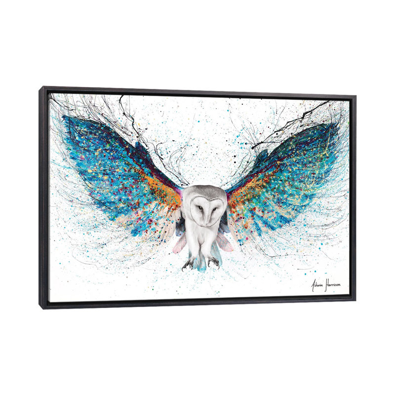 «Opulent Night Owl» par Ashvin Harrison - impression d'art graphique, H 40 po x l 60 po x P 1,5 po, Sans mat