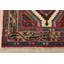 Tapis rouge rétro en laine noué à la main 2 pi 9 po x 9 pi 4 po Tribal Vintage