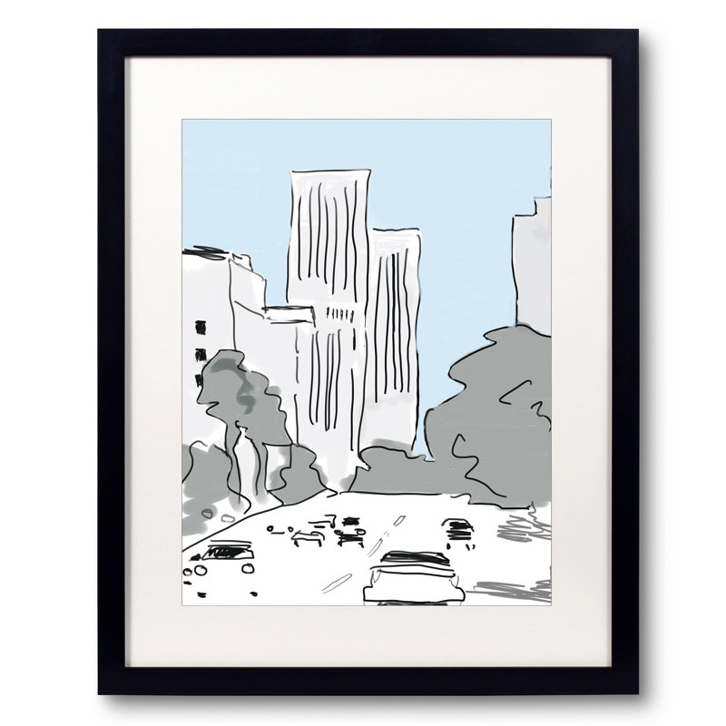 Wilshire Boulevard Print by Deborah Blum, 21.25" H x 17.25" W 