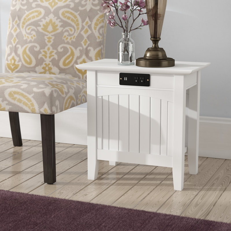 Tolleson End Table, White