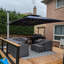 Parasol rectangulaire 12 pi x 9 pi avec base en terre Seroka, bleu marine Seroka-2137721594