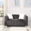 Un canapé-lit moderne sur un Chesterfield traditionnel de couleur grise-1276037011