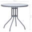 Faizudeen Round Glass Outdoor Bistro Table-1504001990-1504002041-1504002043