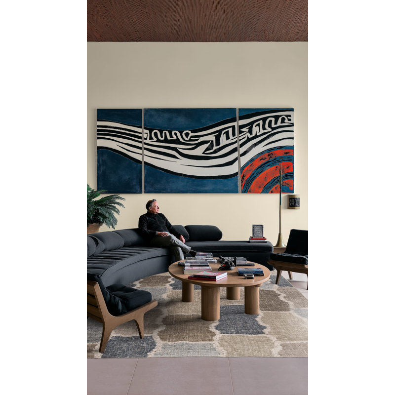 Flatweave Collection Handmade and Flatweave Wool Striped Area Rug, Rectangle 12' x 16'