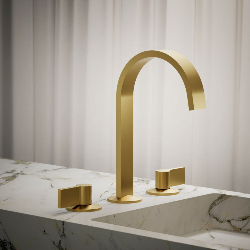 Components Bathroom Sink Spout With Ribbon Design