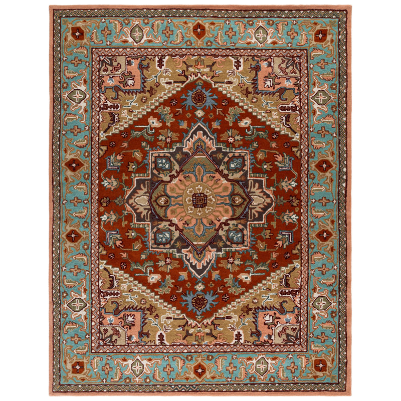 Omere Hand Tufted Wool Pile Oriental Rug, Rectangle 8' x 10'