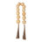 Decorative Resin Beaded Garland Sculpture Home Decor - Contemporary Shiny Beads for Table Accent or Living Room Decorations - Ivory & Tan-113164170