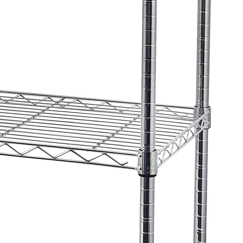 Myles 59.06'' W Steel Shelving Unit with Wheels