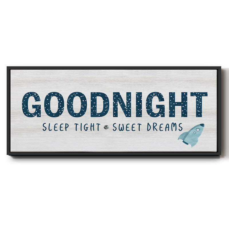 «Sleep Tight Sweet Dreams», toile encadrée, H 8 po x l 20 po