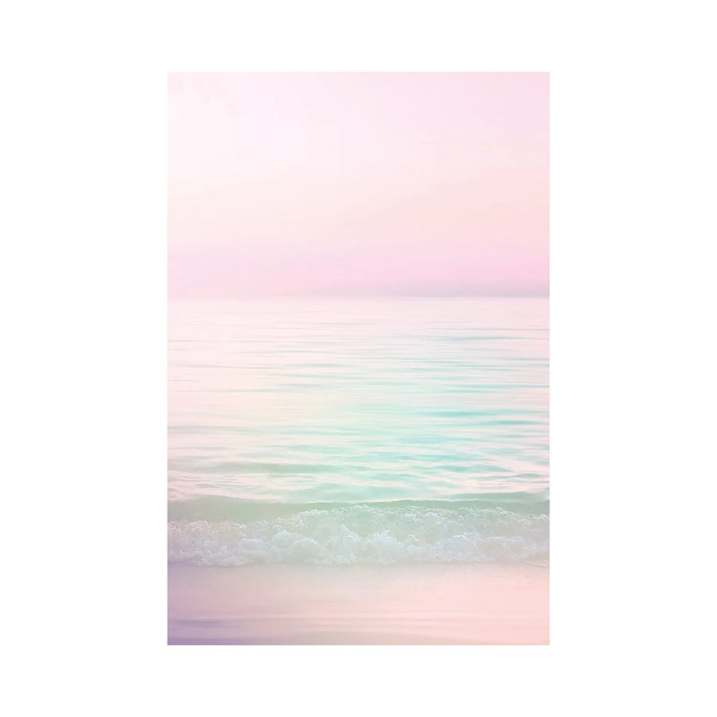 Dreamy Pastel Seascape I - Print on Canvas, 30.48 cm H x 45.72 cm W, Wrapped Canvas