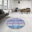 Tapis bleu/beige/mauve à motifs-1080923252