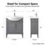 Ensemble de meuble-lavabo simple autoportant 30 po avec plateau en céramique Arlowene-956549735-999969615
