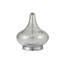Lampe de table 24,5 "en verre" Leann ", verre transparent et chrome argenté