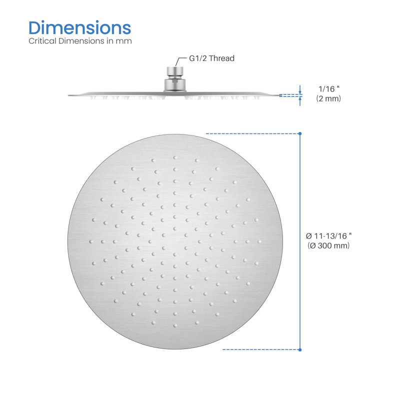 Rain Adjustable Shower Head 1.75 GPM GPM, Brushed Nickel