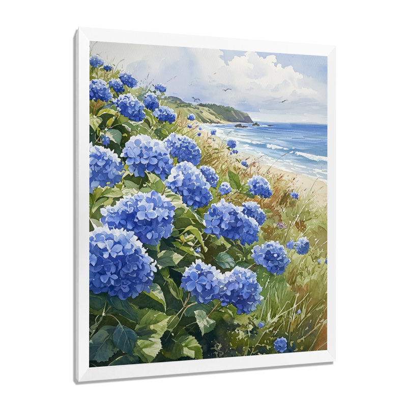 Ayaah - Floral Wall Art Prints, H 32 po x l 24 po, Reproduction encadrée d'une seule photo, Blanc
