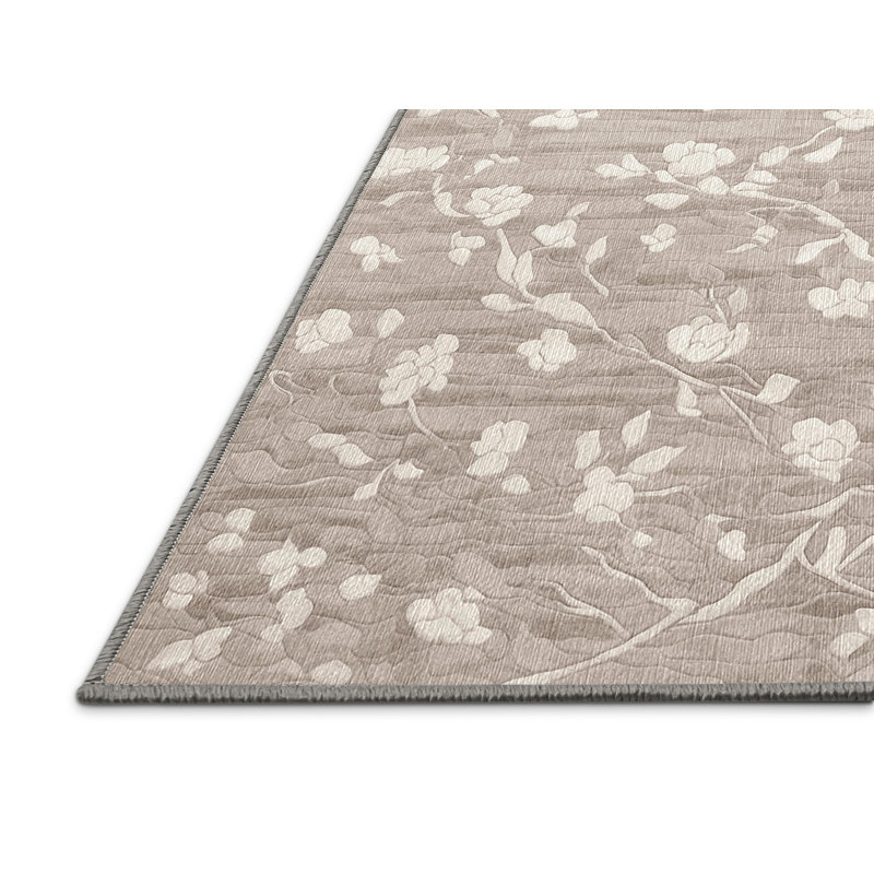 Machine Washable Gray Area Rug, Rectangle 8' x 12'