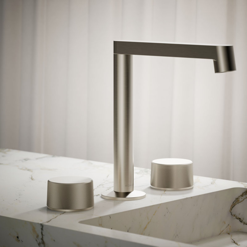 Components™ Bathroom Sink Handles with Oyl Design, Vibrant Brushed Nickel