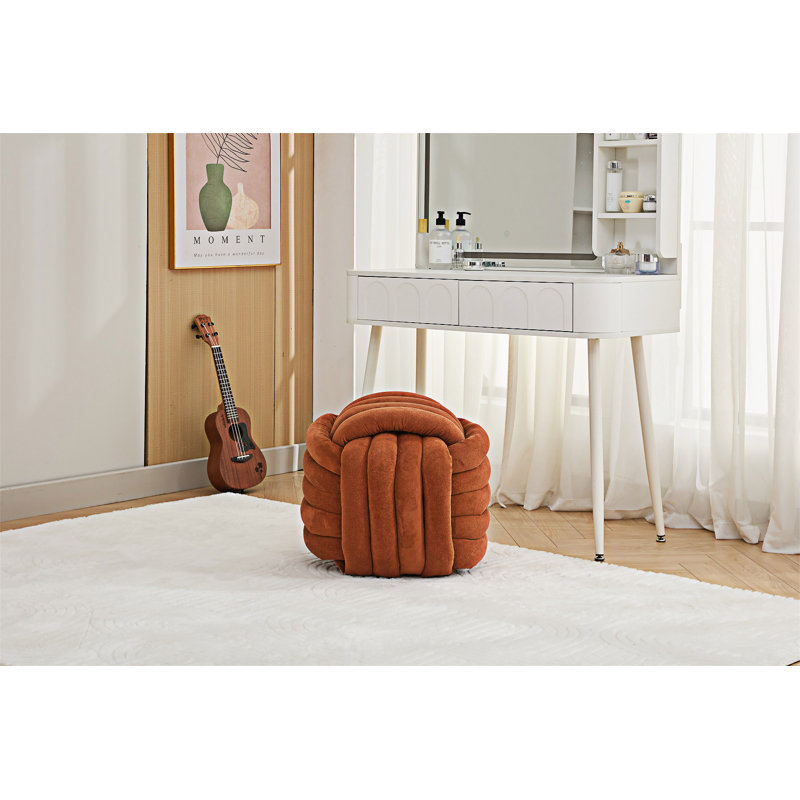 Repose-pieds en tissu, Orange