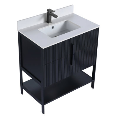 Meuble-lavabo moderne avec plateau en pierre Serenity