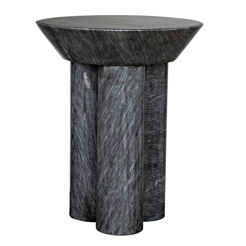 Nox Marble End Table, Black