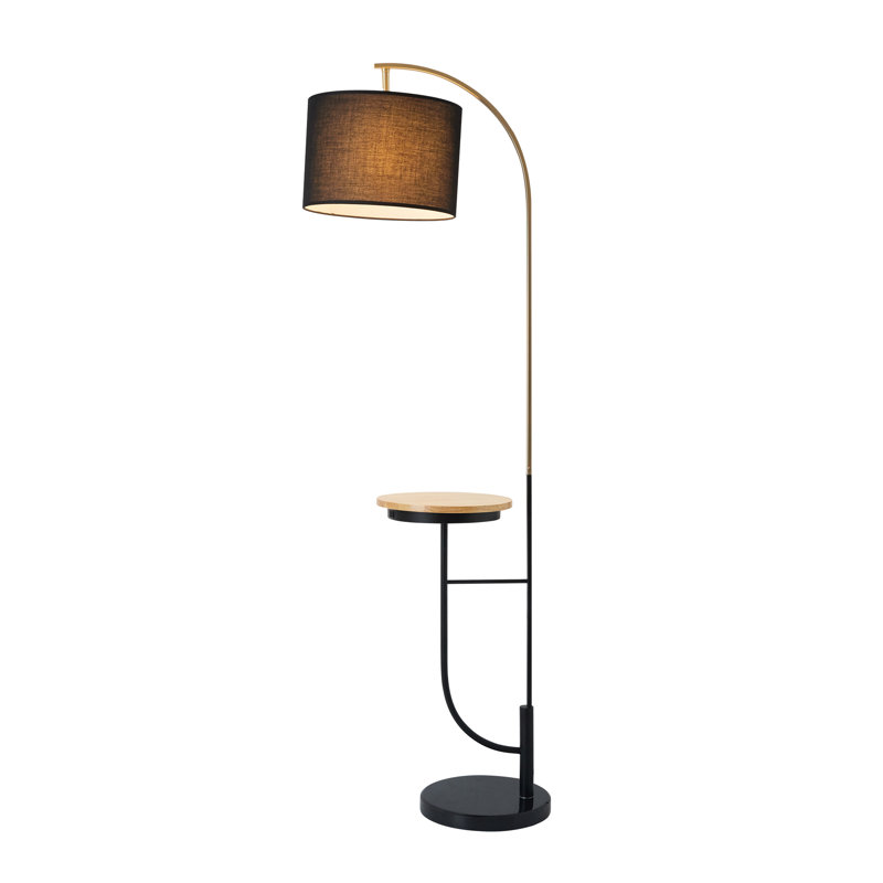 Lampe sur pied arquée 65 po Danna, Noir